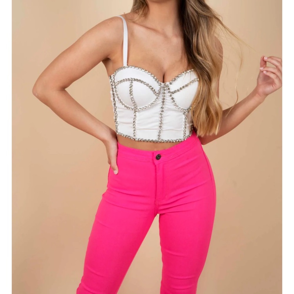 Blushing Brunette Jewel Bustier Size Medium